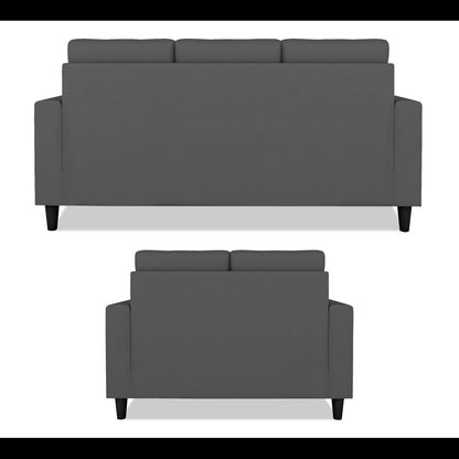Adorn India Darcy 3+2 5 Seater Sofa Set (Grey) (3 Year Warranty)