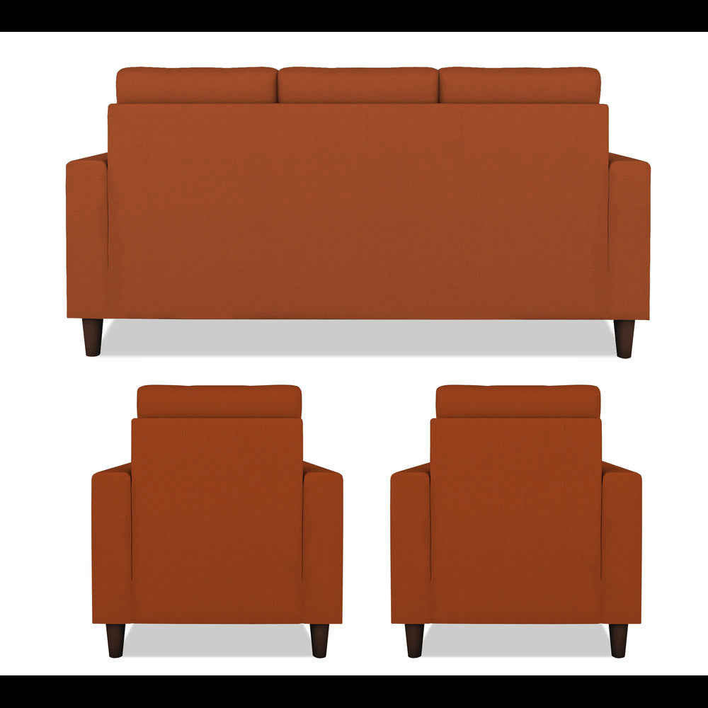 Adorn India Darcy 3+1+1 5 Seater Sofa Set (Rust) (3 Year Warranty)