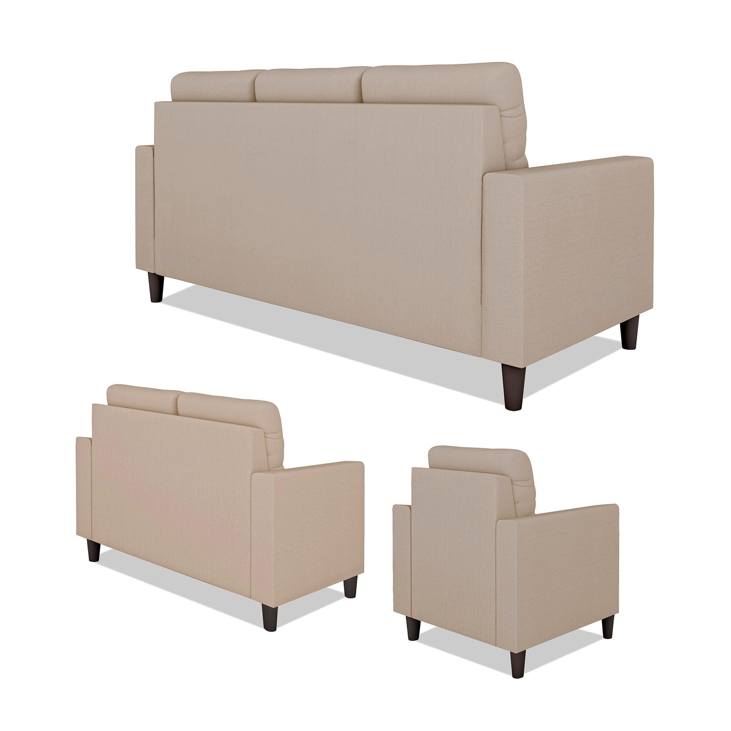 Adorn India Darcy 3+2+1 6 Seater Sofa Set  (3 Year Warranty)