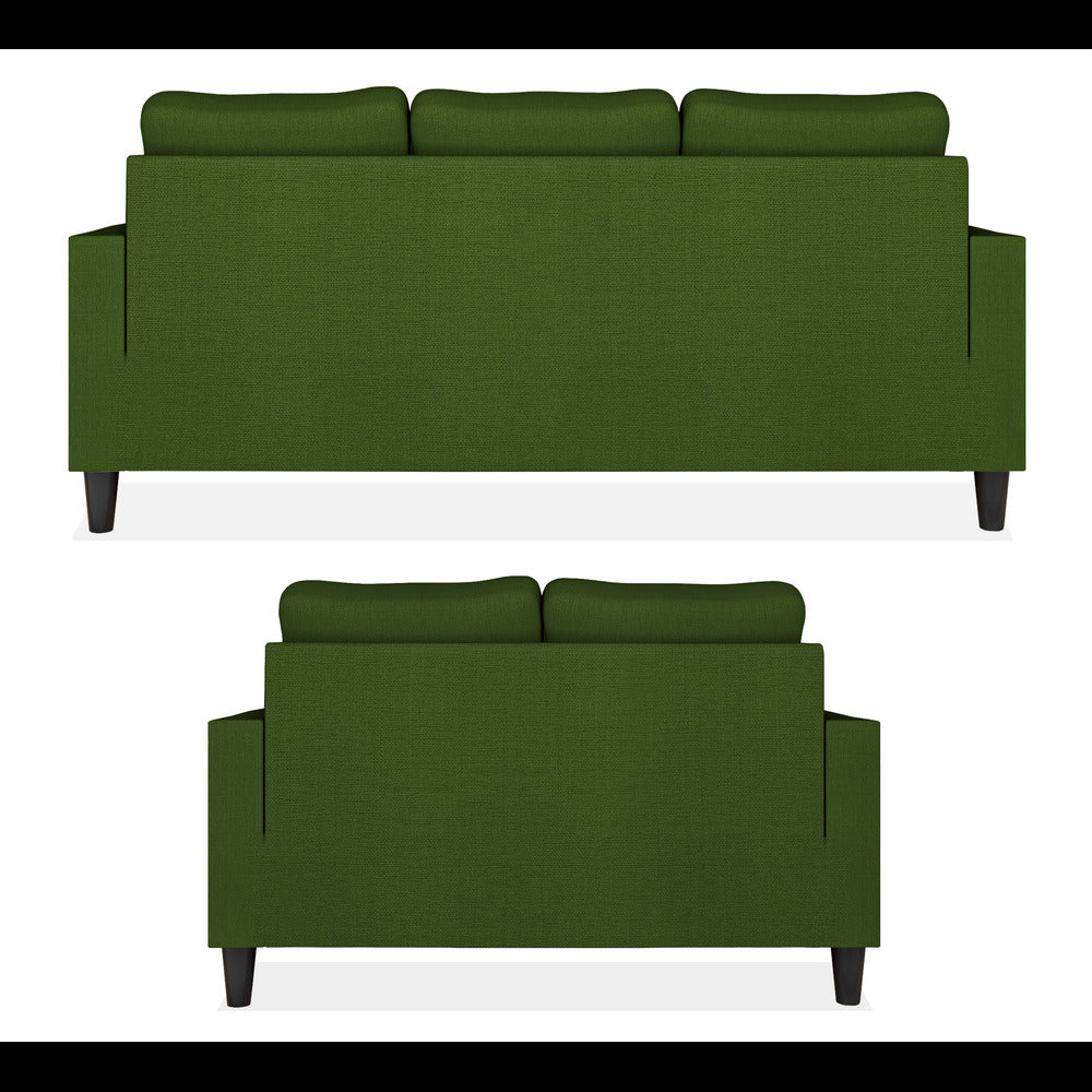 Adorn India Chandler Decent 3+2 5 Seater Sofa Set (Green) (3 Year Warranty)