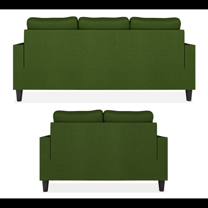 Adorn India Chandler Decent 3+2 5 Seater Sofa Set (Green) (3 Year Warranty)