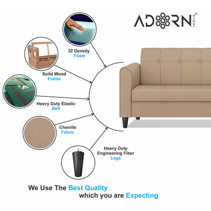 Adorn India Rio Elegant 2 Seater Sofa (3 Year Warranty)