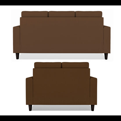 Adorn India Darcy 3+2 5 Seater Sofa Set (Brown) (3 Year Warranty)