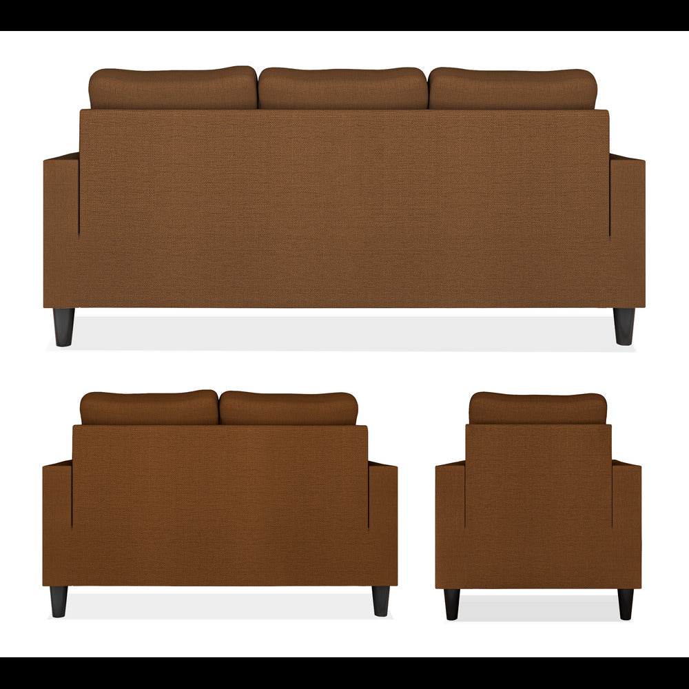 Adorn India Chandler Decent 3+2+1 6 Seater Sofa Set (Brown) (3 Year Warranty)