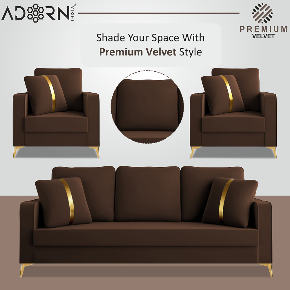 Adorn India Premium Chandler - 3 Years Warranty - Velvet Suede Fabric [SAMPLE]