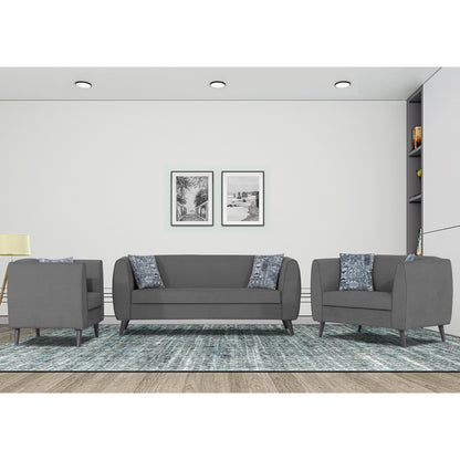 Adorn India Mason 3+2+1 6 Seater Sofa Set (Aqua Blue)