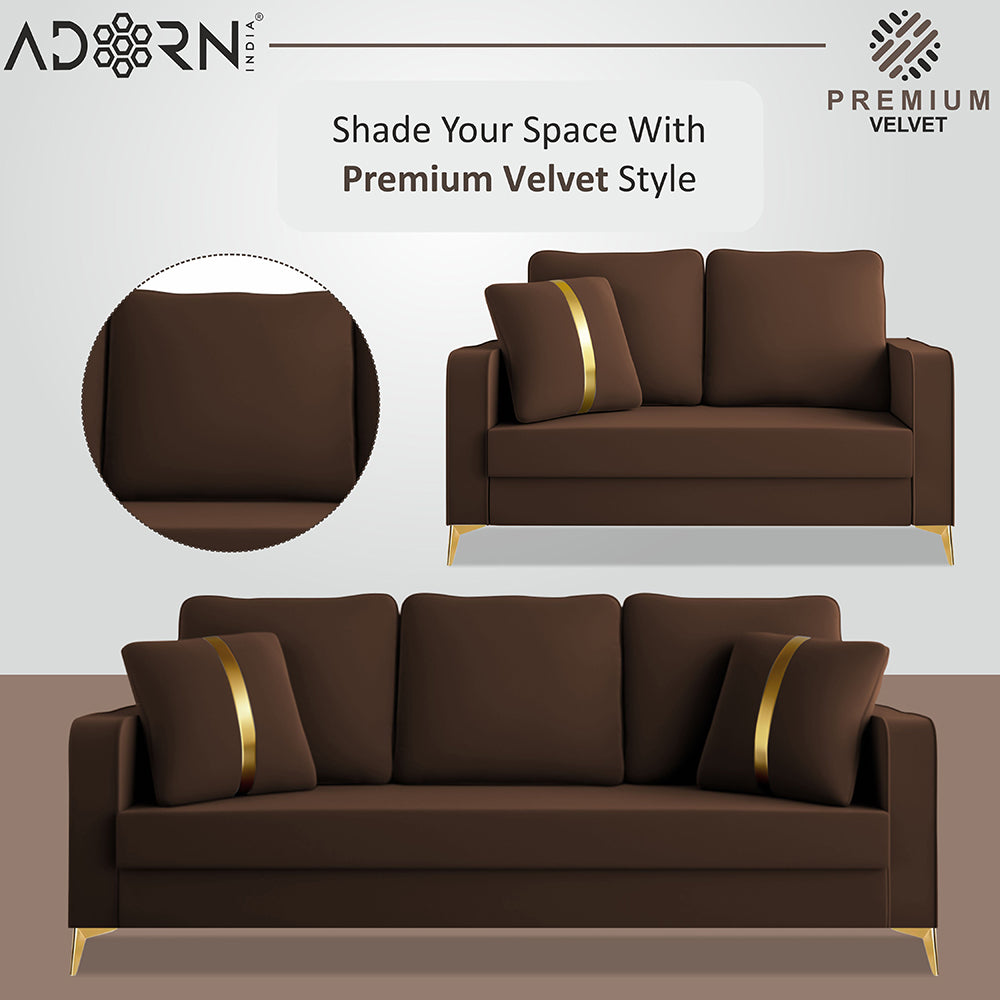 Adorn India Premium Chandler - 3 Years Warranty - Velvet Suede Fabric [SAMPLE]