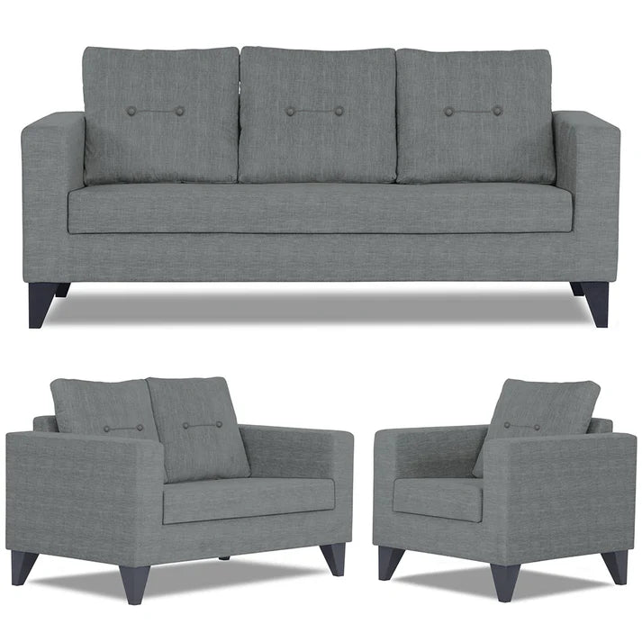 Adorn India Hallton Plain 2 Seater Sofa (Beige) (3 Year Warranty)