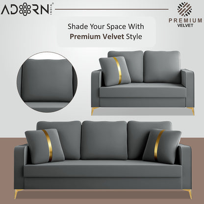 Adorn India Premium Chandler - 3 Years Warranty - Velvet Suede Fabric [SAMPLE]
