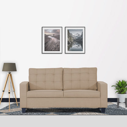 Adorn India Raptor 3 Seater Sofa (Beige)