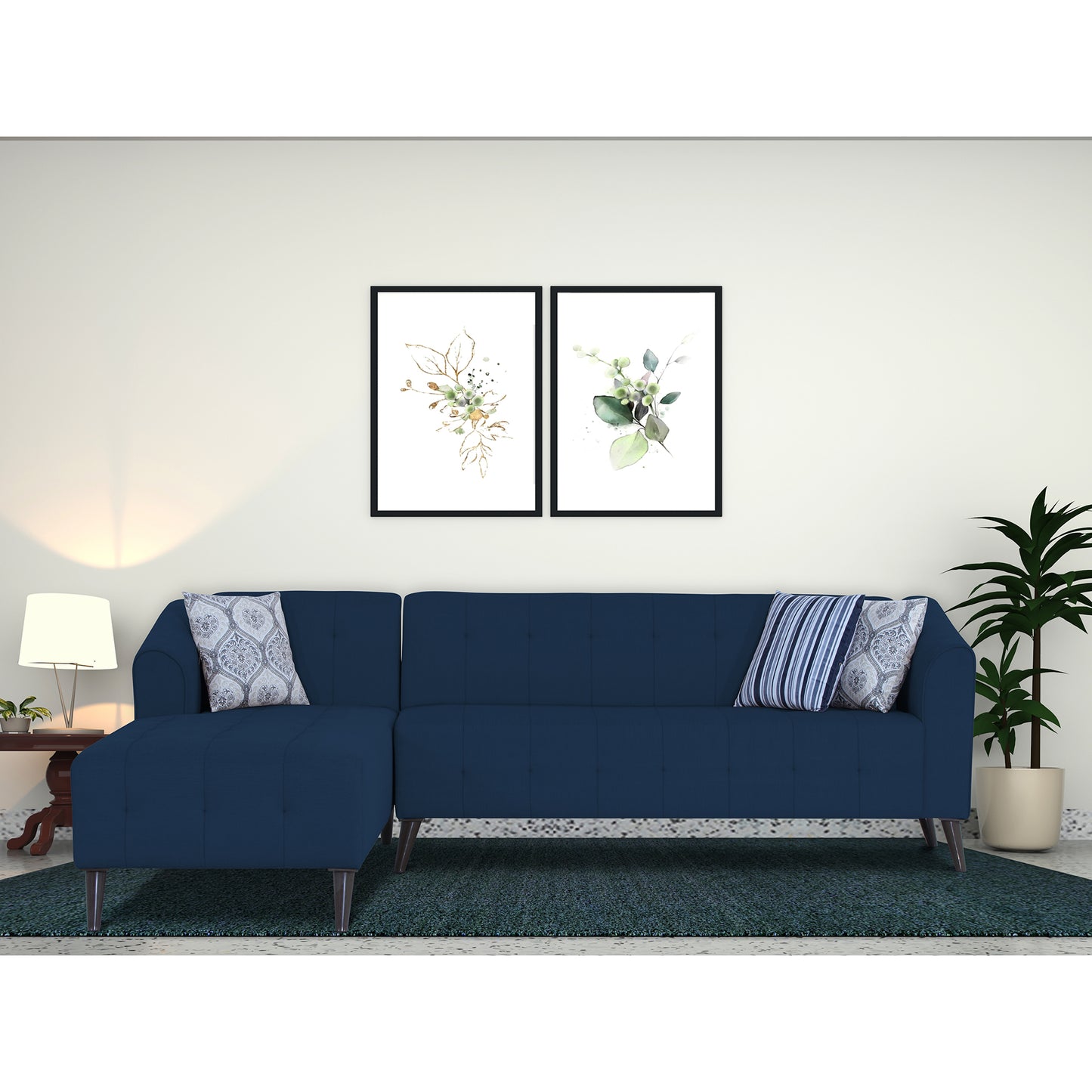 Adorn India Exclusive Mystic L Shape 6 Seater Sofa Set (LHS) (3 Year Warranty)