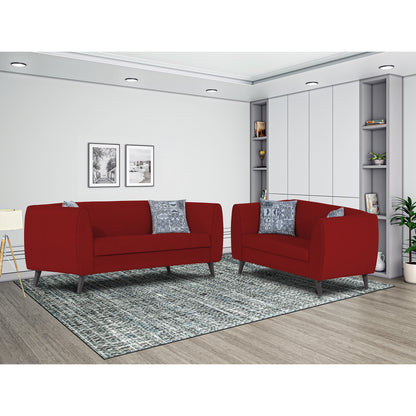 Adorn India Mason 3+2 5 Seater Sofa Set (Aqua Blue)