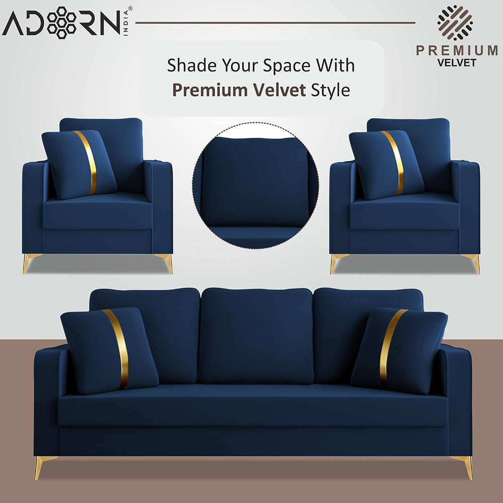 Adorn India Premium Chandler - 3 Years Warranty - Velvet Suede Fabric [SAMPLE]