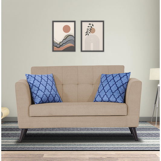 Adorn India Dannis 2 Seater Sofa (Beige) (3 Year Warranty)