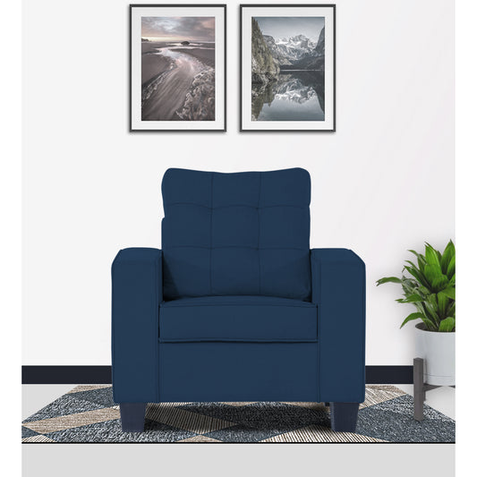 Adorn India Raptor 1 Seater Sofa (Blue)