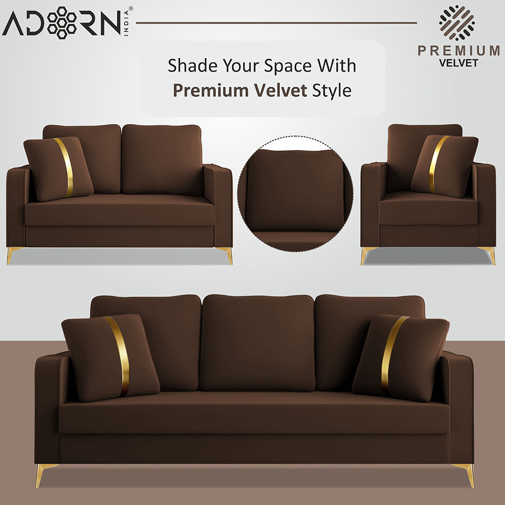 Adorn India Premium Chandler - 3 Years Warranty - Velvet Suede Fabric [SAMPLE]