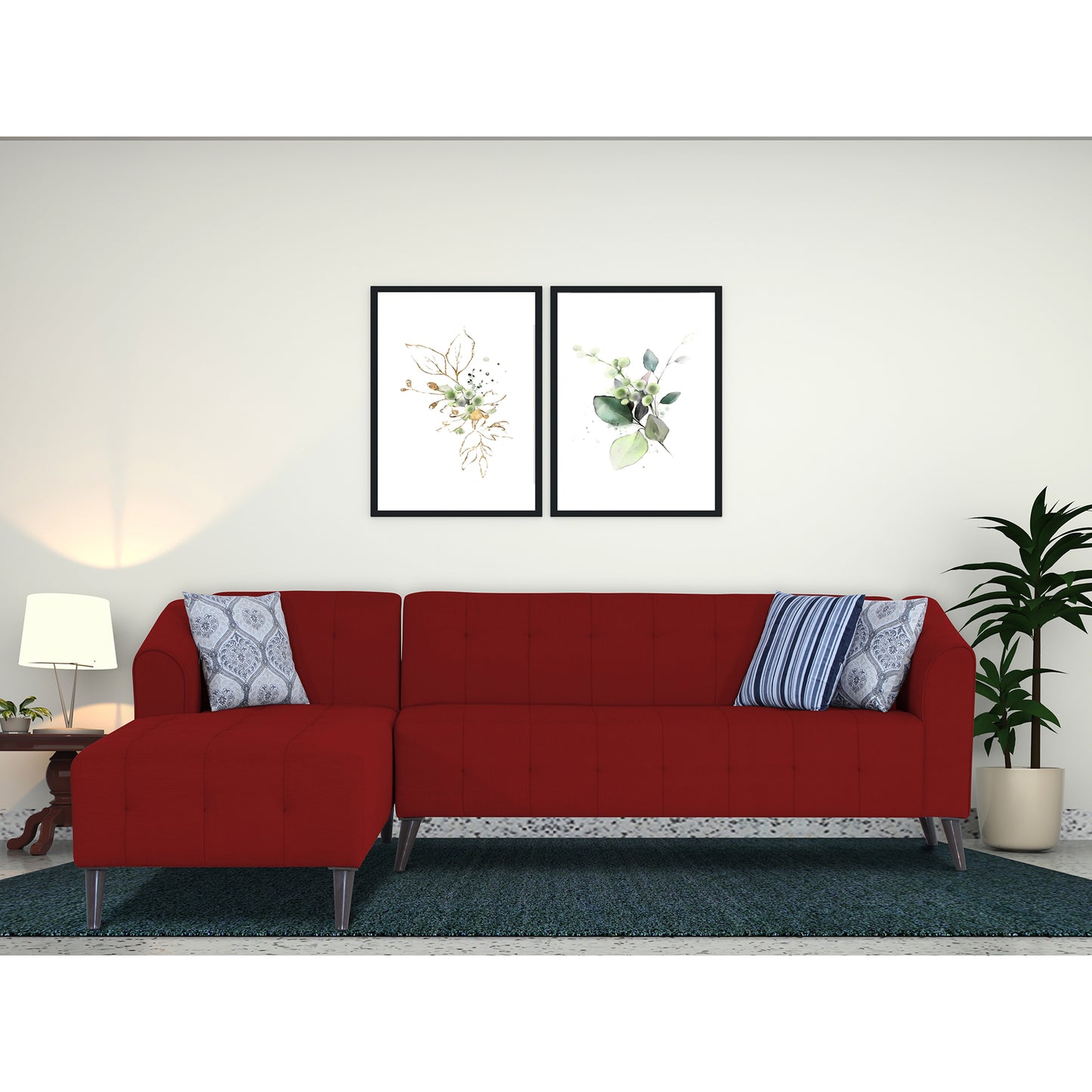 Adorn India Exclusive Mystic L Shape 6 Seater Sofa Set (LHS) (3 Year Warranty)