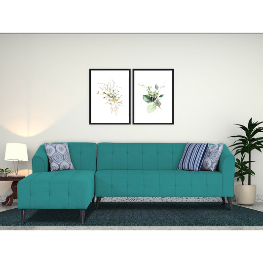 Adorn India Exclusive Mystic L Shape 6 Seater Sofa Set (LHS) (3 Year Warranty)