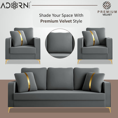 Adorn India Premium Chandler - 3 Years Warranty - Velvet Suede Fabric [SAMPLE]