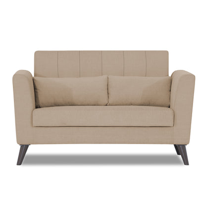 Adorn India Daniel 2 Seater Sofa (Beige) (3 Year Warranty)
