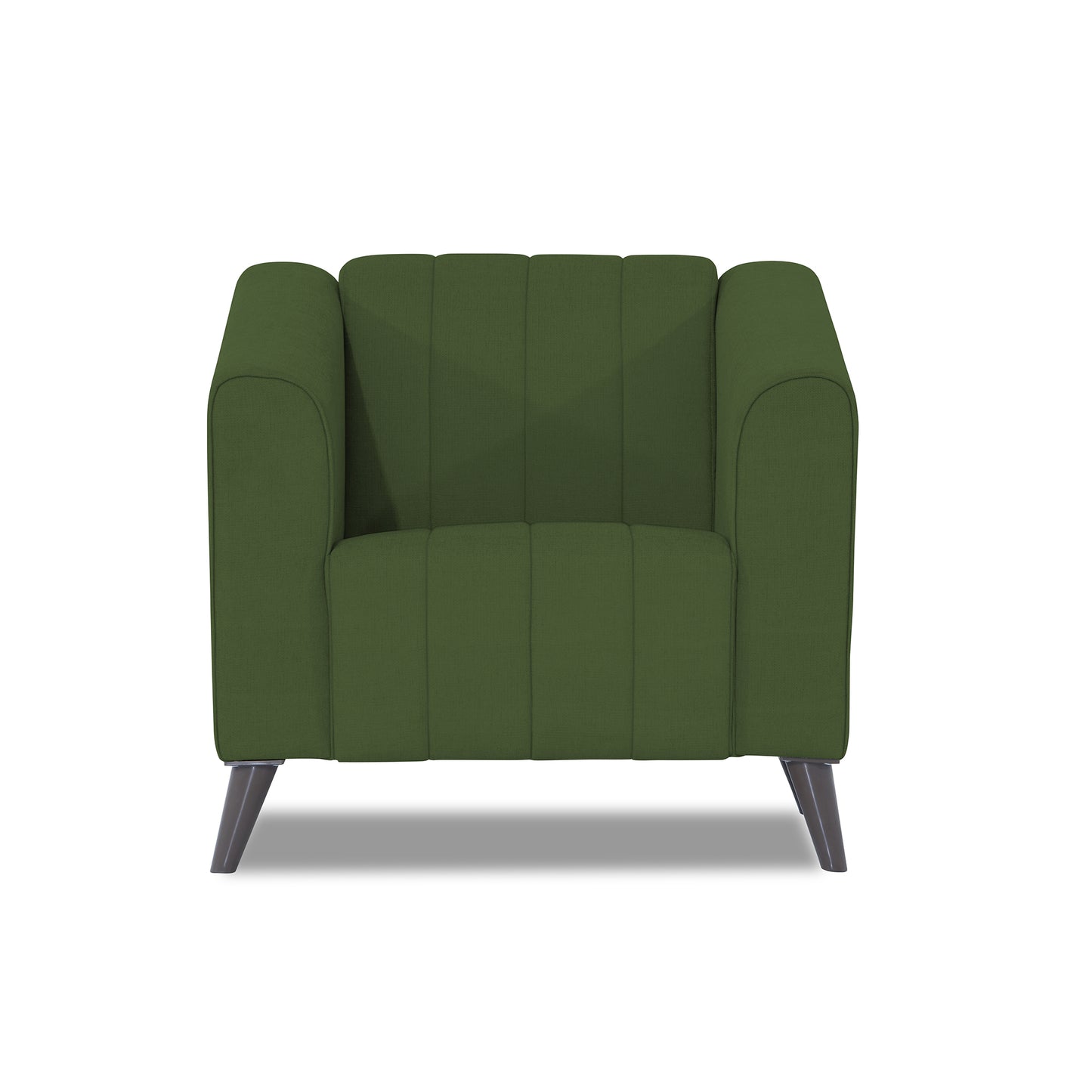 Adorn India Premium Laurel 1 Seater Sofa (Green) (3 Year Warranty)