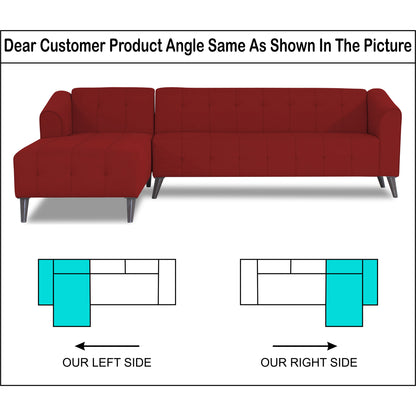 Adorn India Exclusive Mystic L Shape 6 Seater Sofa Set (LHS) (3 Year Warranty)