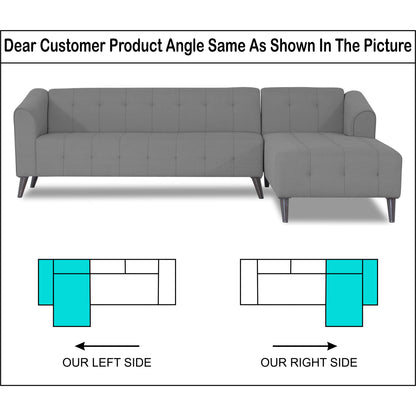 Adorn India Exclusive Mystic L Shape 6 Seater Sofa Set (RHS) (3 Year Warranty)