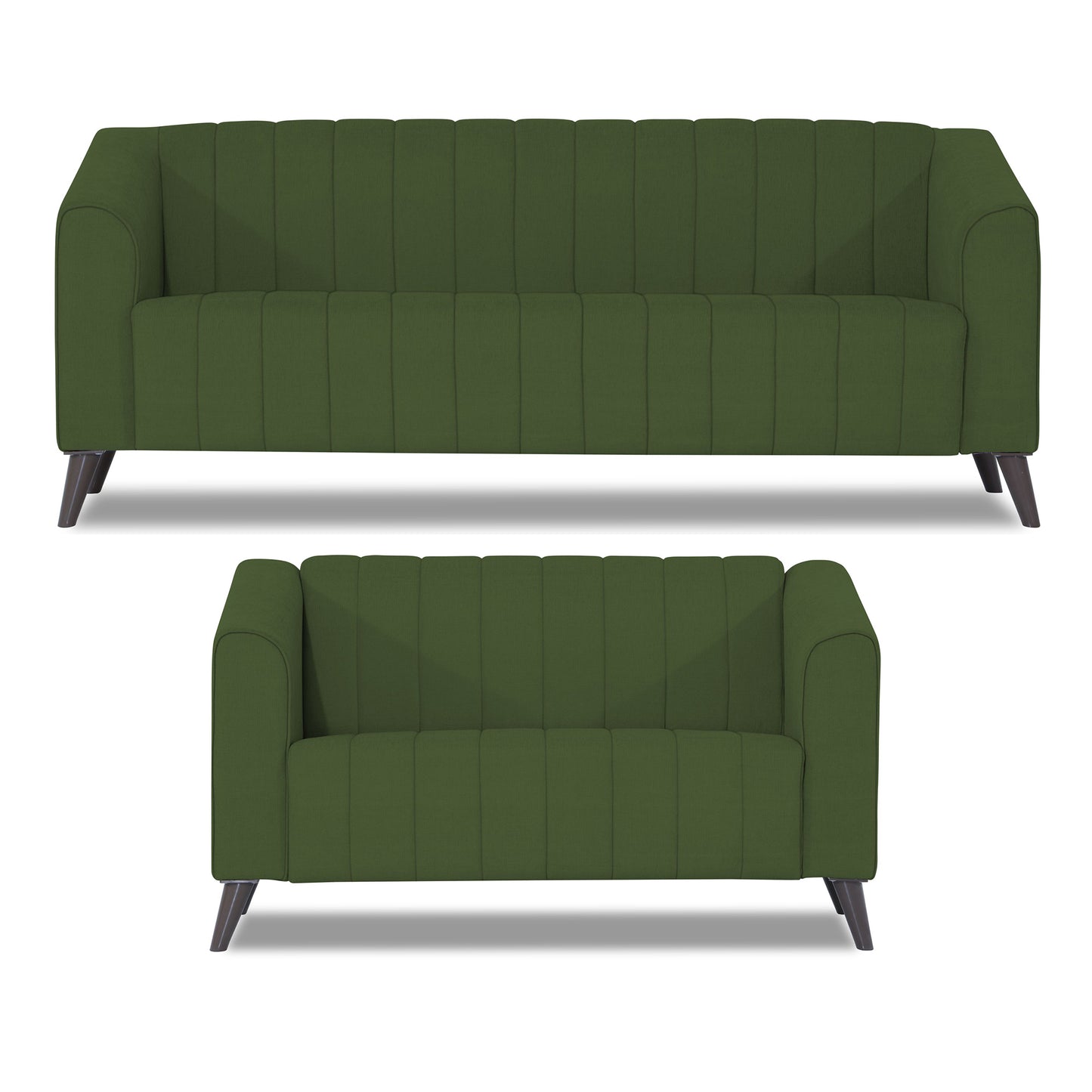Adorn India Premium Laurel 3+2 5 Seater Sofa Set (Green) (3 Year Warranty)