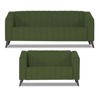 Adorn India Premium Laurel 3+2 5 Seater Sofa Set (Green) (3 Year Warranty)
