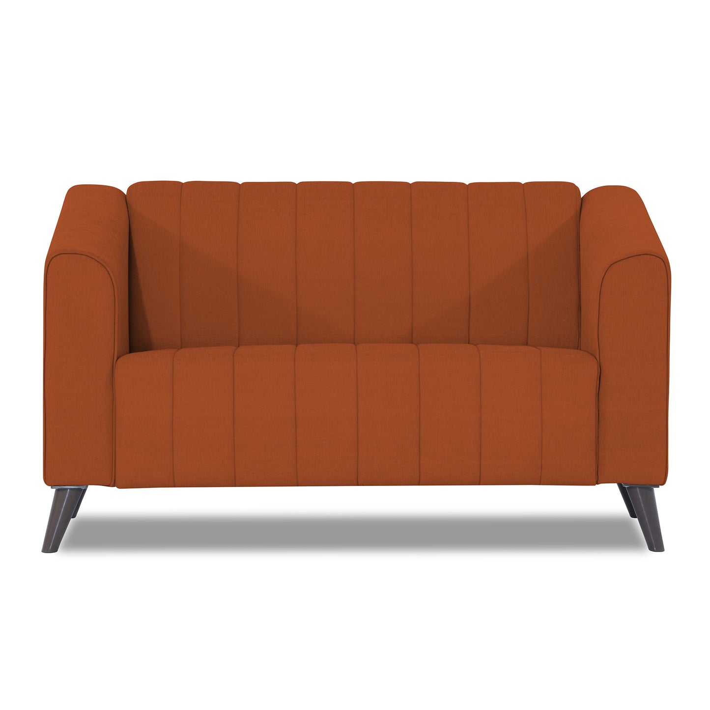 Adorn India Premium Laurel 2 Seater Sofa (Rust) (3 Year Warranty)