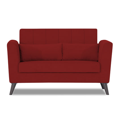 Adorn India Daniel 2 Seater Sofa (Red) (3 Year Warranty)