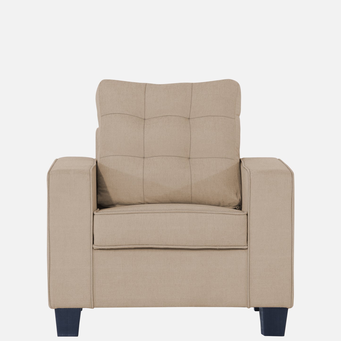 Adorn India Raptor 1 Seater Sofa (Beige)