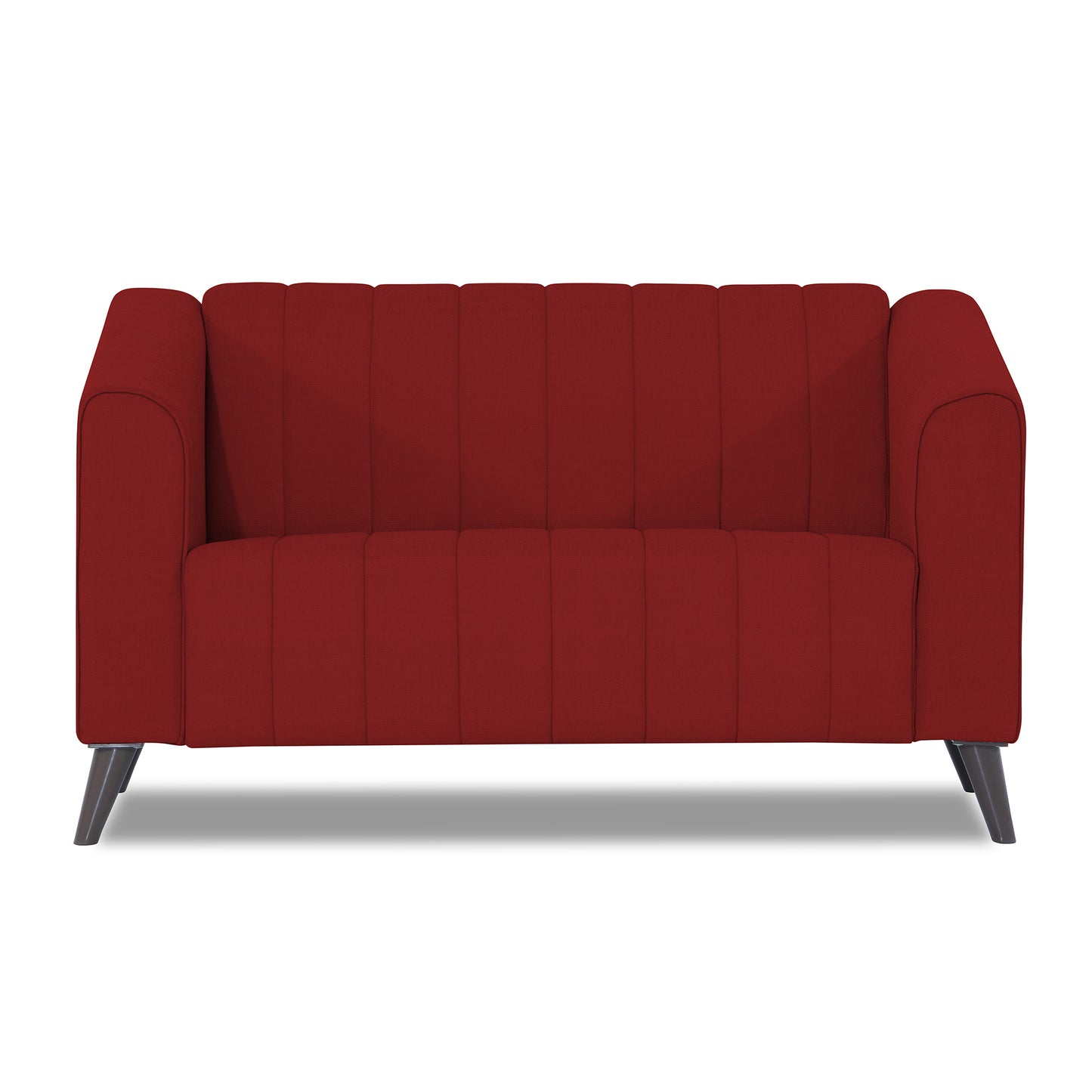 Adorn India Premium Laurel 2 Seater Sofa (Red) (3 Year Warranty)