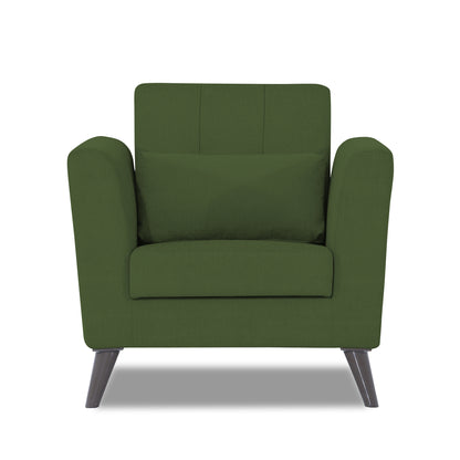 Adorn India Daniel 1 Seater Sofa (Green) (3 Year Warranty)