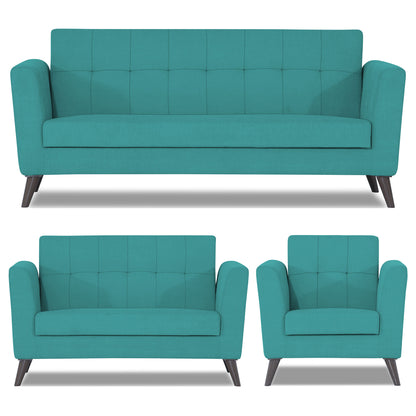 Adorn India Dannis 3+2+1 6 Seater Sofa Set (Aqua Blue) (3 Year Warranty)