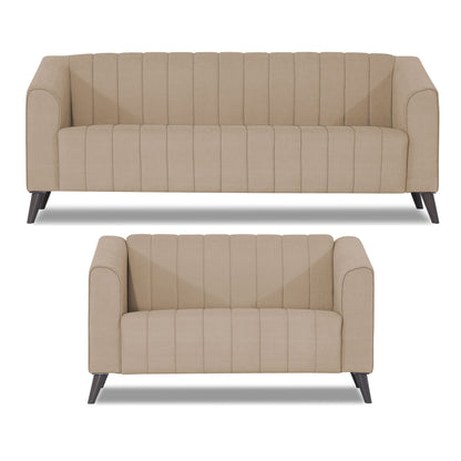 Adorn India Premium Laurel 3+2 5 Seater Sofa Set (Beige) (3 Year Warranty)