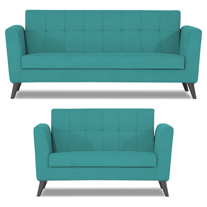 Adorn India Dannis 3+2 5 Seater Sofa Set (Aqua Blue) (3 Year Warranty)