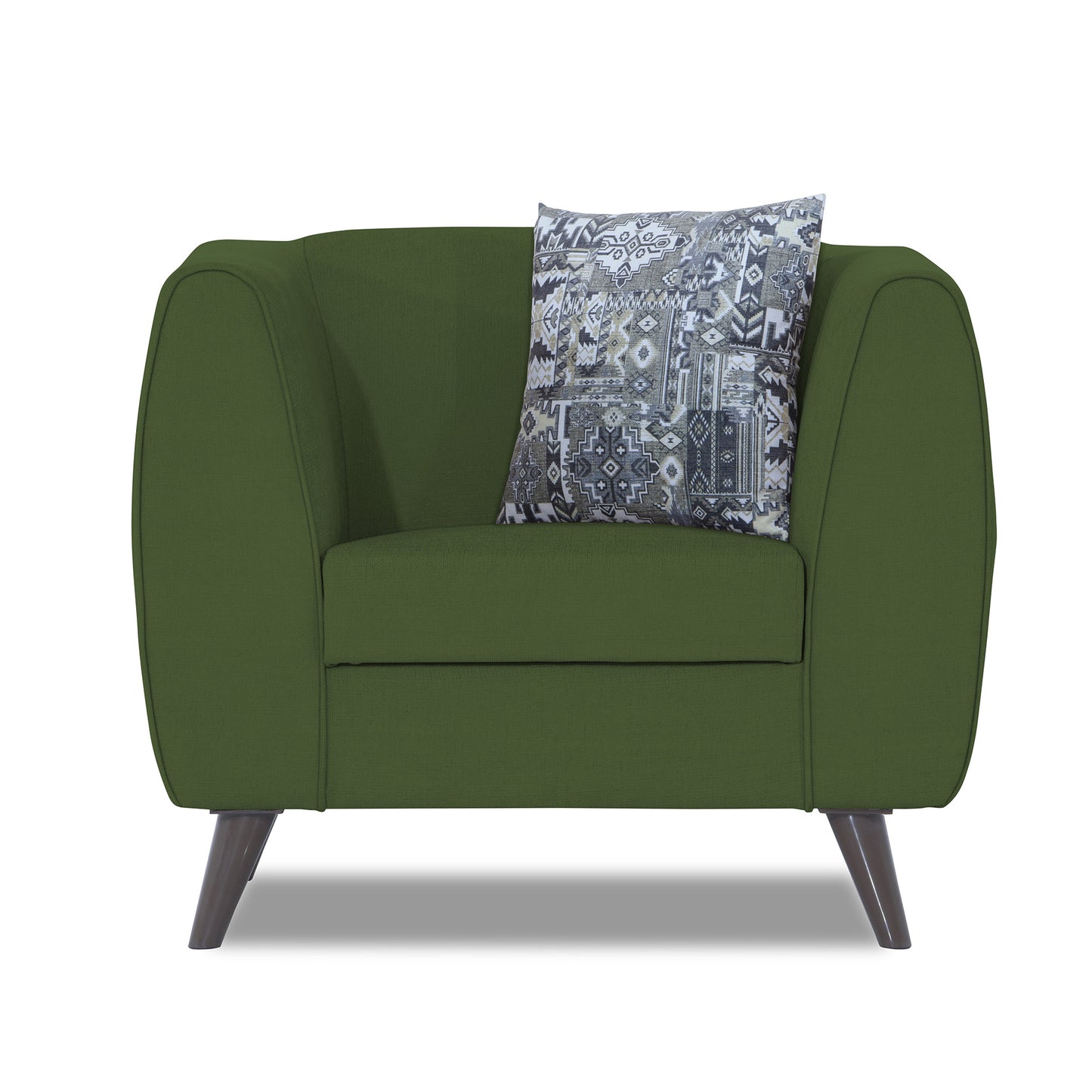 Adorn India Mason 1 Seater Sofa (Aqua Blue)