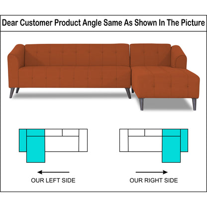Adorn India Exclusive Mystic L Shape 6 Seater Sofa Set (RHS) (3 Year Warranty)