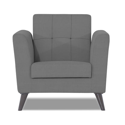 Adorn India Dannis 1 Seater Sofa (Grey) (3 Year Warranty)