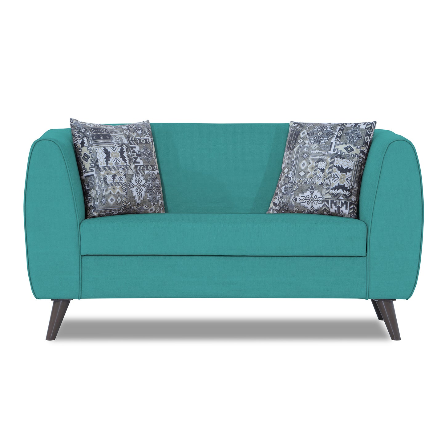Adorn India Mason 2 Seater Sofa (Aqua Blue)
