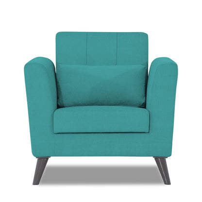 Adorn India Daniel 1 Seater Sofa (Aqua Blue) (3 Year Warranty)