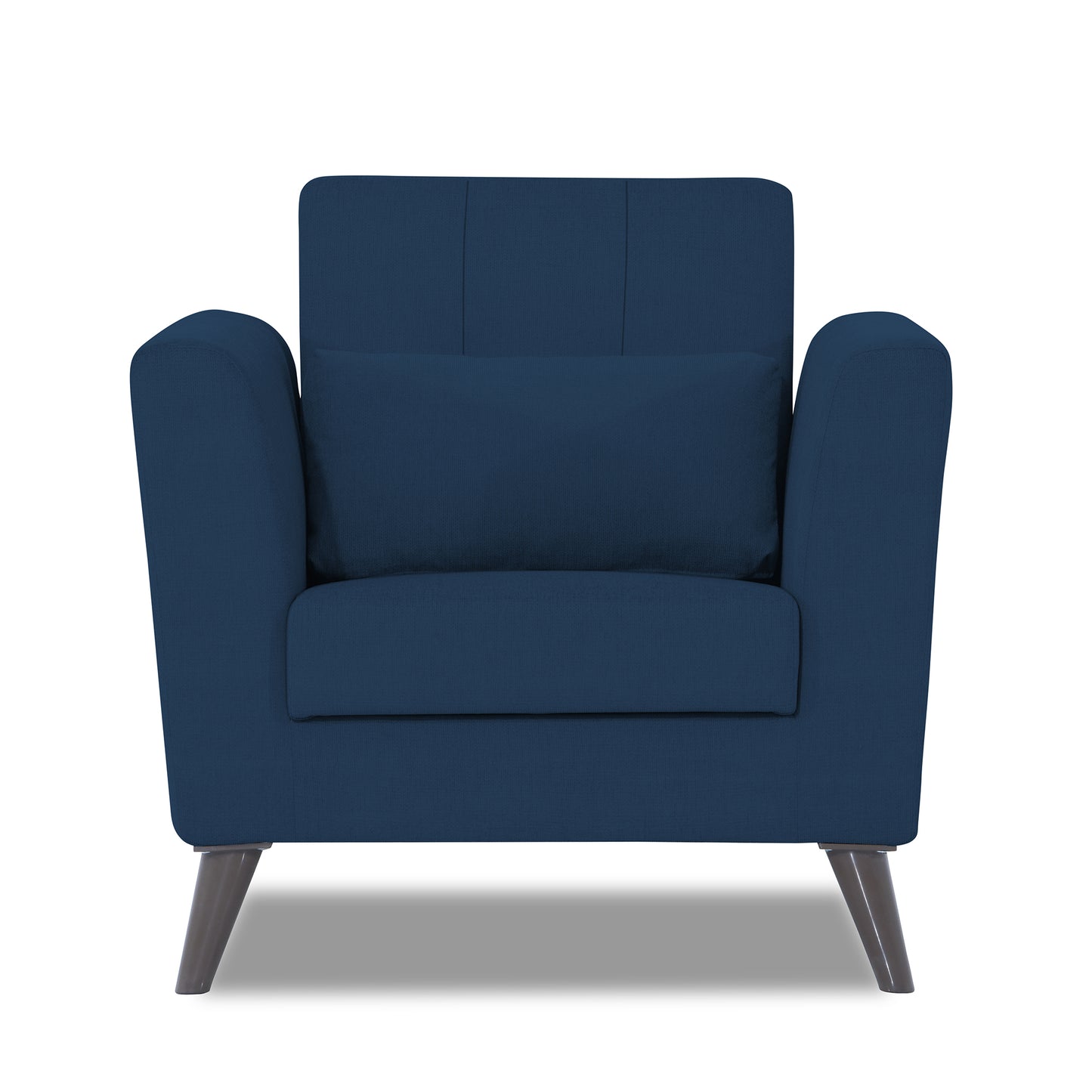 Adorn India Daniel 1 Seater Sofa (Blue) (3 Year Warranty)