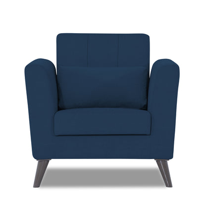 Adorn India Daniel 1 Seater Sofa (Blue) (3 Year Warranty)