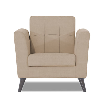 Adorn India Dannis 1 Seater Sofa (Beige) (3 Year Warranty)