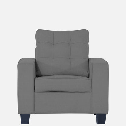 Adorn India Raptor 1 Seater Sofa (Grey)