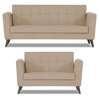 Adorn India Dannis 3+2 5 Seater Sofa Set (Beige) (3 Year Warranty)