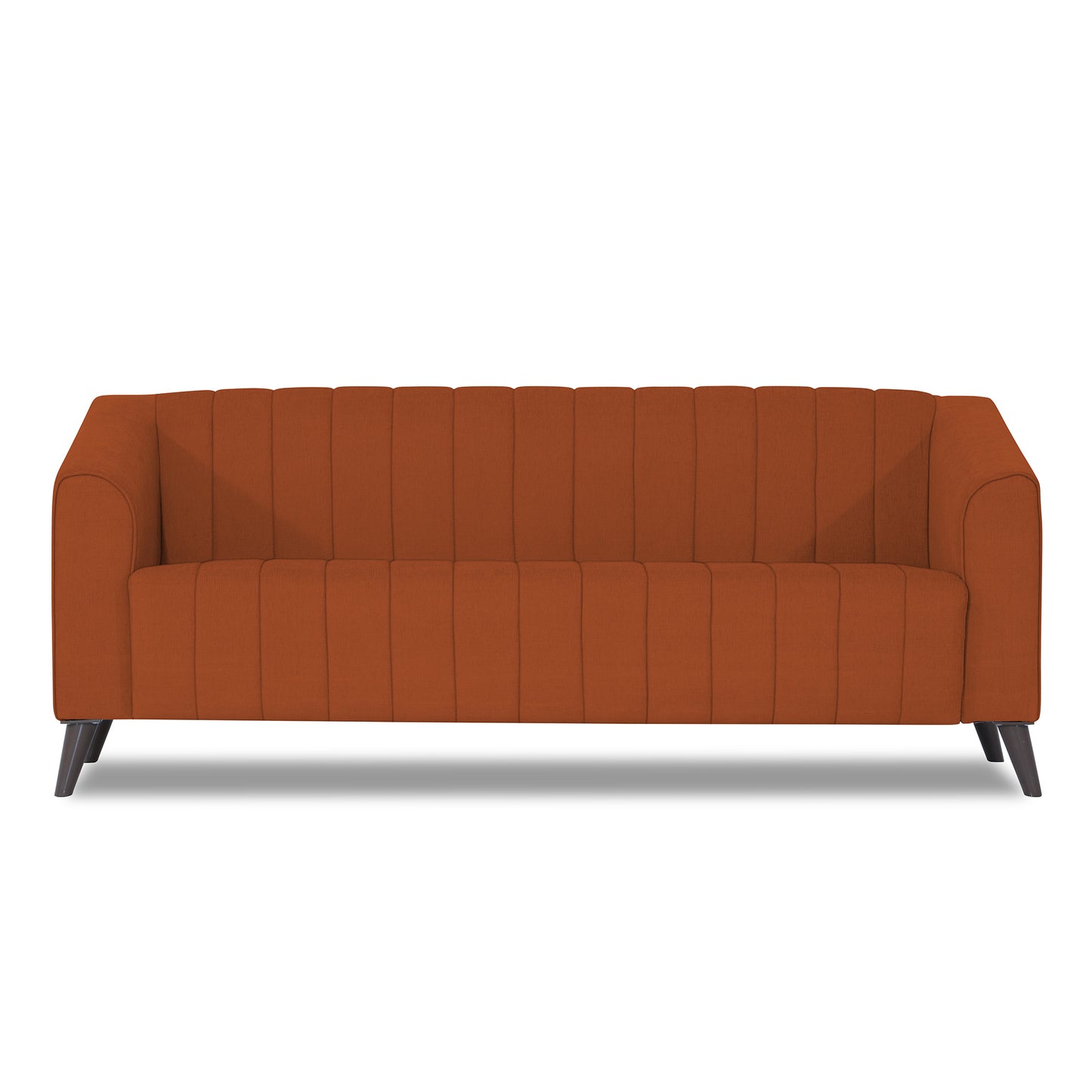 Adorn India Premium Laurel 3 Seater Sofa (Rust)(3 Year Warranty)