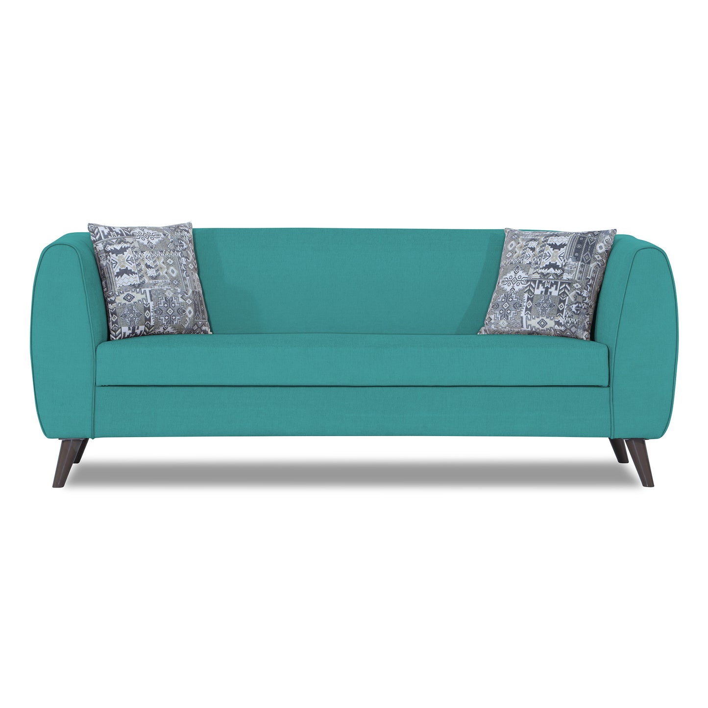 Adorn India Mason 3 Seater Sofa (Aqua Blue)