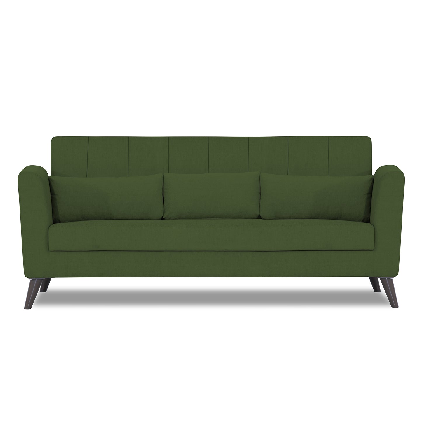 Adorn India Daniel 3 Seater Sofa (Green) (3 Year Warranty)